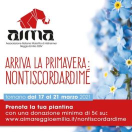 Tornano i nontiscordardimé di AIMA - Associazione Malattia Alzheimer