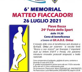 Memorial Matteo Fiaccadori in favore di Grade Onlus
