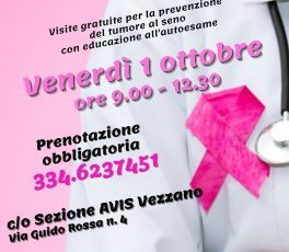 Torna a Vezzano la campagna LILT con l’iniziativa “Vezzano in rosa”