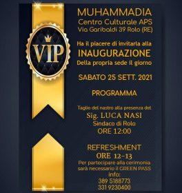 Inaugura la sede del entro Culturale Muhammadia di Rolo