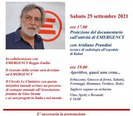 Pomeriggio per Emergency al circolo Le Ciminere
