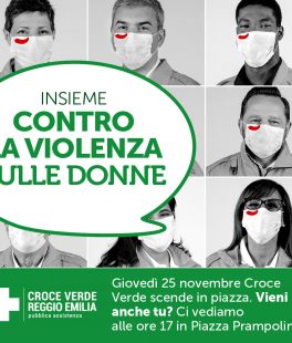 Le volontarie e dipendenti Croce Verde il 25 novembre saranno in piazza Prampolini contro la violenza sulle donne