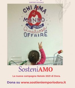 #sosteniAMO, al via la nuova campagna natalizia dell’emporio Solidale Dora