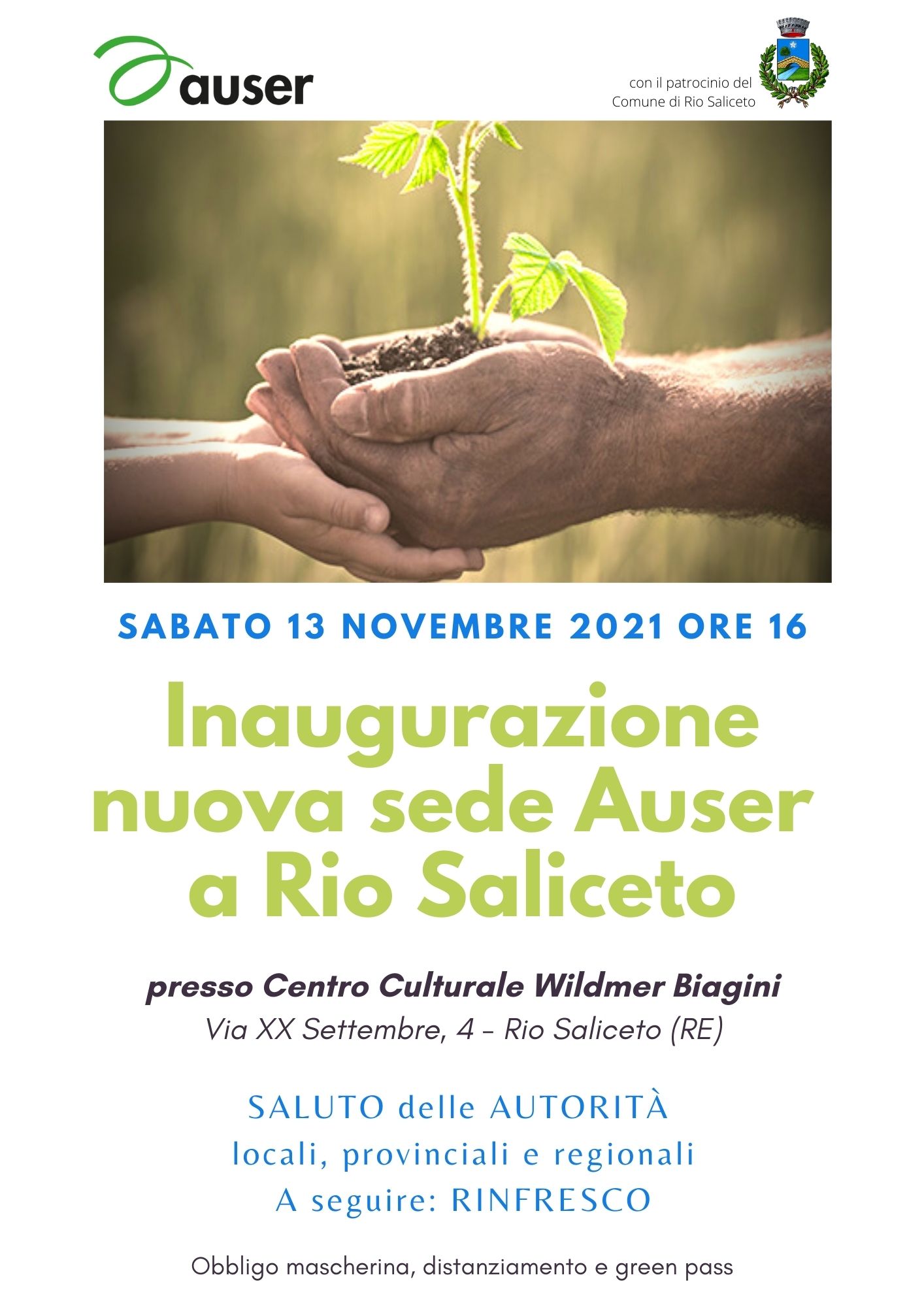 Nuova sede Auser a Rio Saliceto - CSV Emilia Sede di Reggio Emilia