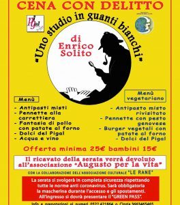 Cena con delitto per l'associazione Augusto per la Vita