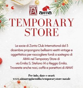 Temporary Store natalizio di Zonta Club per AIMA - Malattia Alzheimer