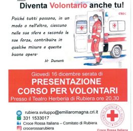 Presentazione corso per volontari della Croce Rossa di Rubiera