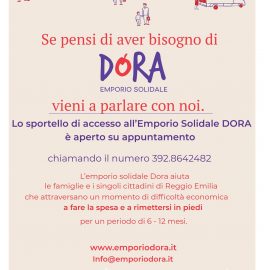 Pensi di aver bisogno dell'emporio solidale Dora? Fissa un appuntamento!