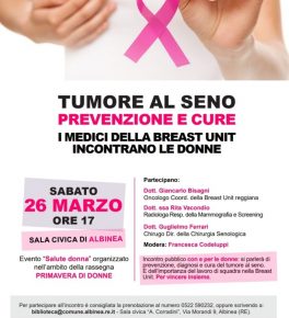 Due appuntamenti sulla salute per “Primavera di Donne” ad Albinea