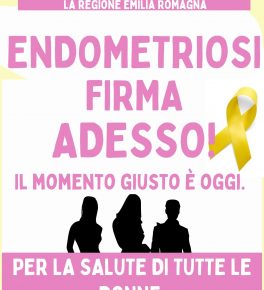 Inizia da Reggio Emilia la prima petizione Italiana per chiedere misure di tutela per le persone con endometriosi
