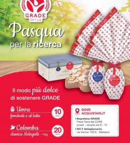 Tornano le Uova di Pasqua e le Colombe GRADE per sostenere la ricerca