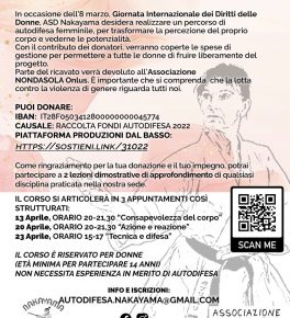 Un corso di auto-difesa per sostenere Nondasola