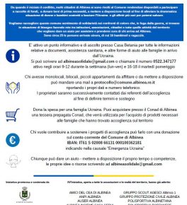 “Insieme per l’Ucraina. Albinea solidale”