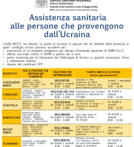 Nuova sede a Reggio Emilia per accoglienza sanitaria per i profughi ucraini