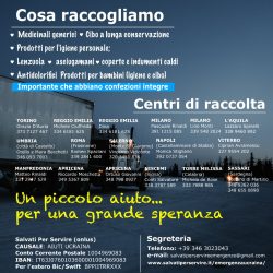 Raccolta per l'Ucraina con Gli amici di Davide ODV