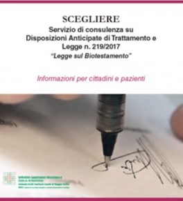 Il servizio "Scegliere" sul testamento biologico si presenta