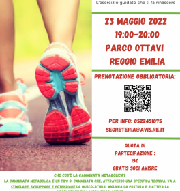 Camminata metabolica con Avis Comunale Reggio Emilia