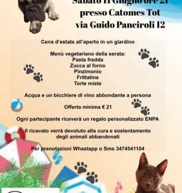 Cena sociale per Enpa Reggio Emilia