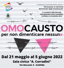“Omocausto”: ad Albinea una mostra che ricorda l’eccidio degli omosessuali
