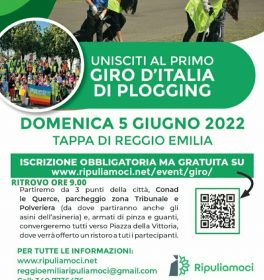Tappa reggiana del Giro d'Italia di Plogging 2022