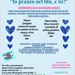 Pranzo a Pieve Saliceto di Gualtieri per i progetti legati all'autismo