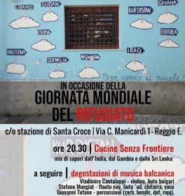 Cucina e musica dal mondo per la Giornata del rifugiato