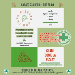 Pizzata a Talada per la Croce Verde Alto Appennino