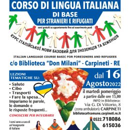 Corso italiano gratuito per stranieri e rifugiati a Carpineti