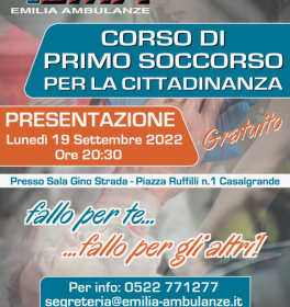 22° corso di primo soccorso per la cittadinanza con EMA Emilia Ambulanze