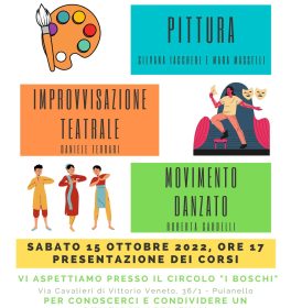 A Puianello Auser presenta corsi di improvvisazione teatrale, pittura e movimento danzato