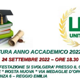 Presentazione del nuovo anno accademico di Unitre – Università delle Tre Età