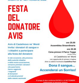 Festa 2022 per l'Avis Castelnovo Monti