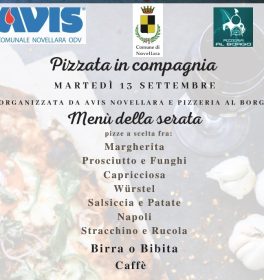 Pizzata in compagnia con Avis Novellara