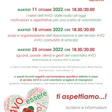 Nuovo corso per aspiranti volontari di AVO Reggio Emilia