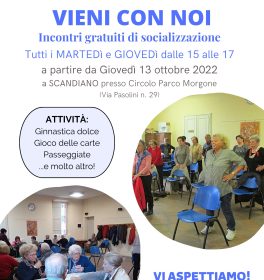Incontri di socializzazione con Auser Scandiano