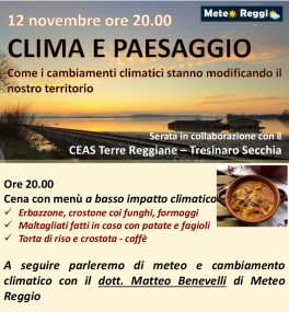 Incontro su “Clima e paesaggio: come i cambiamenti climatici stanno modificando il nostro territorio”