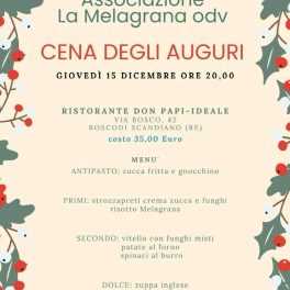 Cena di Natale 2022 con La Melagrana