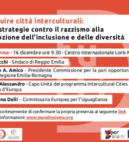 Conferenza “Costruire città interculturali: dalle strategie contro il razzismo alla promozione dell’inclusione e delle diversità”