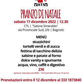 Pranzo di Natale 2022 di AIMA - Associazione Alzheimer