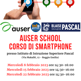 Auser School: a febbraio la scuola di digitalizzazione di Auser Reggio Emilia