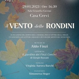Concerto con letture “Il vento delle rondini” a Casa Cervi