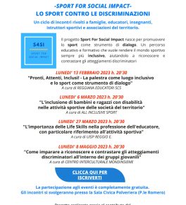Incontri formativi per ragionare sull'impatto sociale dello sport