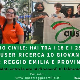 Servizio Civile 2023: Auser Reggio Emilia ricerca 10 giovani