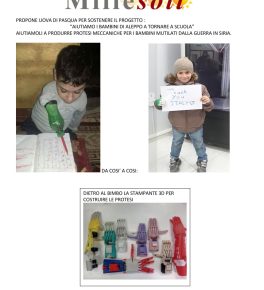 Uova di Pasqua con Mille Soli per aiutare i bambini di Aleppo a tornare a scuola
