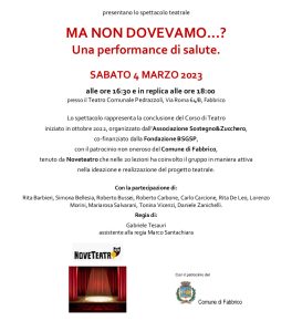 Spettacolo conclusivo per il corso di teatro di Sostegno &amp; Zucchero