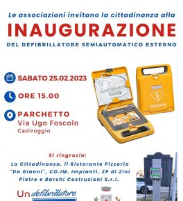 Inaugurazione del defibrillatore di Cadiroggio