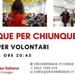 Corso per volontari della Croce Rossa di Correggio dal 24 marzo