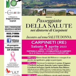 Camminata della salute per Lilt a Carpineti il 1 aprile