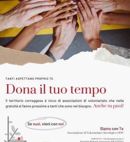 Siamo con Te ODV di Volontariato Oncologico di Correggio cerca volontarie e volontari