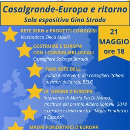 Incontro “Casalgrande - Europa e ritorno” domenica 21 maggio